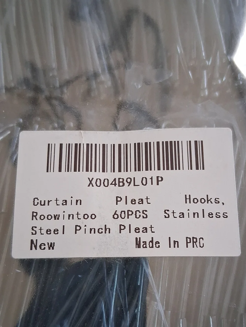 Stainless Steel Pinch Pleat Drapery Hooks (60pcs)